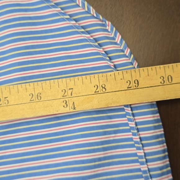 RALPH LAUREN Men's L Blue Pink Striped Button Down Shirt Classic Fit - Picture 4 of 6